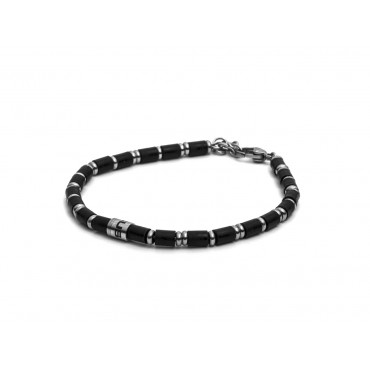 Bracciale uomo acciaio e caucciù firmato Paciotti 4us codice 4UBR2357