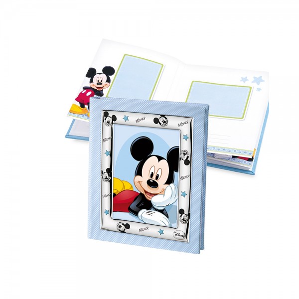 Disney 137-2C album con cornice Topolino in argento e pelle 20 cm x 25 cm  in offerta