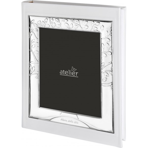 Atelier Argenti album portafoto 25 x 30 cm argento e pelle Albero
