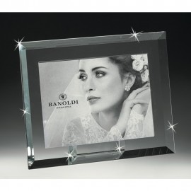 portafoto in cristallo Ranoldi dettaglio orizzontale con angoli 13x18 cm