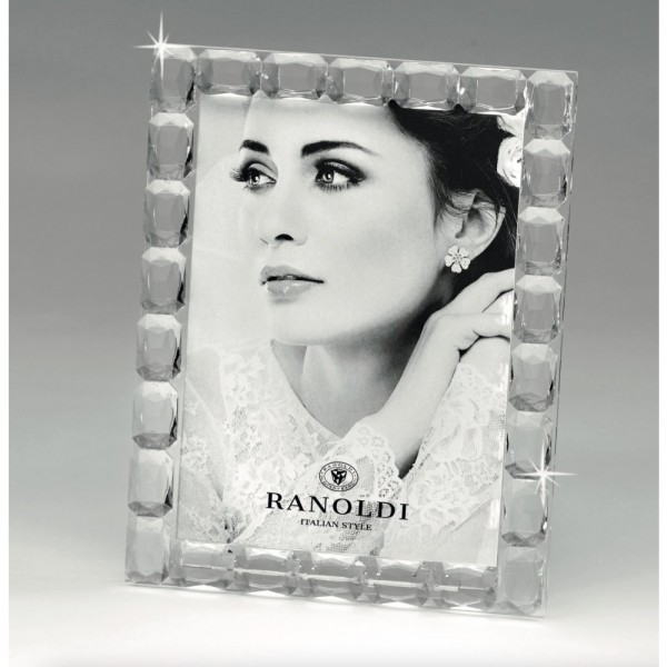 Cornice Ranoldi CB200 10x15 con decori in cristallo a rilievo".