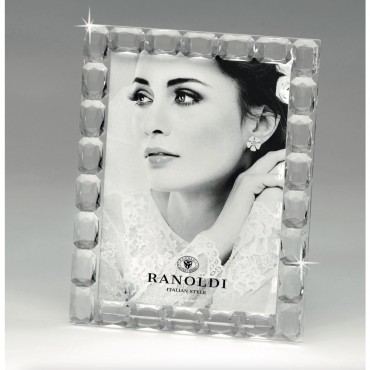 Cornice Ranoldi CB200 10x15 con decori in cristallo a rilievo".