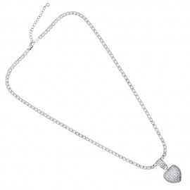Collana Ottaviani 500766C tennis con cuore di zirconi