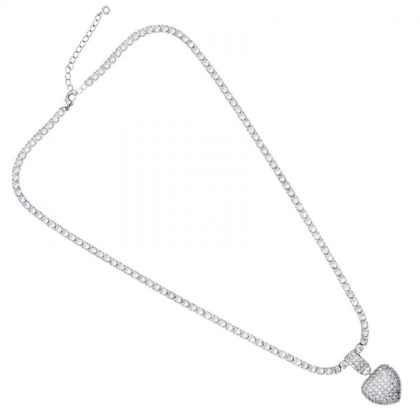 Collana Ottaviani 500766C tennis con cuore di zirconi