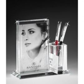 Set Scrivania Portafoto e Portapenne in Cristallo C6041