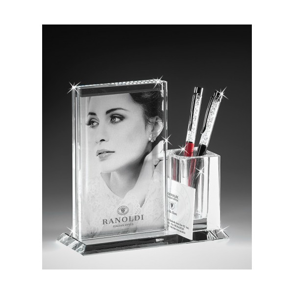 Set Scrivania Portafoto e Portapenne in Cristallo C6041