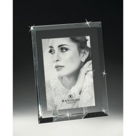 Portafoto in cristallo Ranoldi dettaglio angoli 13 x 18 cm