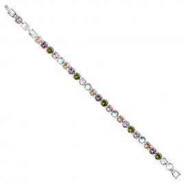 bracciale tennis con zirconi colorati ottaviani 500869b