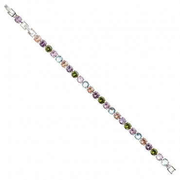 bracciale tennis con zirconi colorati ottaviani 500869b