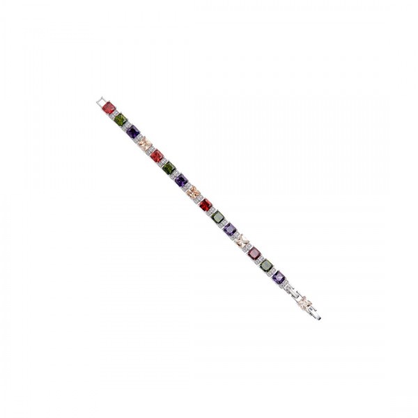 bracciale tennis con zirconi colorati ottaviani 500904b