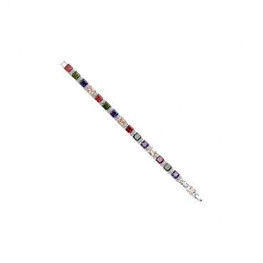 bracciale tennis con zirconi colorati ottaviani 500904b