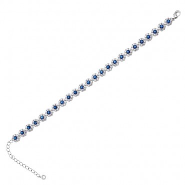 bracciale tennis con zirconi bianchi e blu ottaviani 500765B