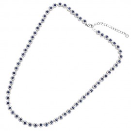 collana tennis con zirconi bianchi e blu ottaviani 500765C
