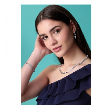 collana bracciale e orecchini con zirconi bianchi e blu ottaviani 500765