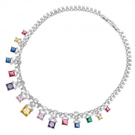 collana con zirconi bianchi e colorati ottaviani 500901C