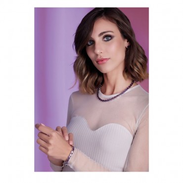 collana e bracciale tennis con zirconi viola ottaviani 500783