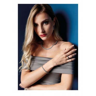 collana ottaviani 501048c con zirconi bianchi e verdi