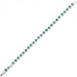 bracciale donna in acciaio con zirconi bianchi e verdi ottaviani 501048B