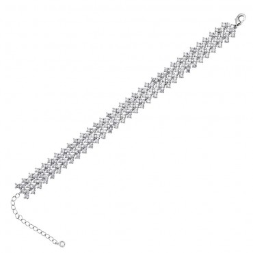 bracciale tennis in acciaio e zirconi naturali ottaviani 500764B