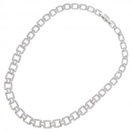 Collana Ottaviani 501123C argentata con zirconi bianchi