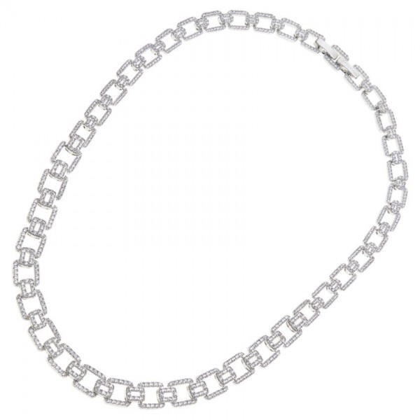 Collana Ottaviani 501123C argentata con zirconi bianchi