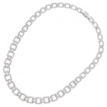 Collana Ottaviani 501123C argentata con zirconi bianchi