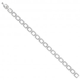 bracciale donna in acciaio con zriconi bianchi ottaviani 501123B