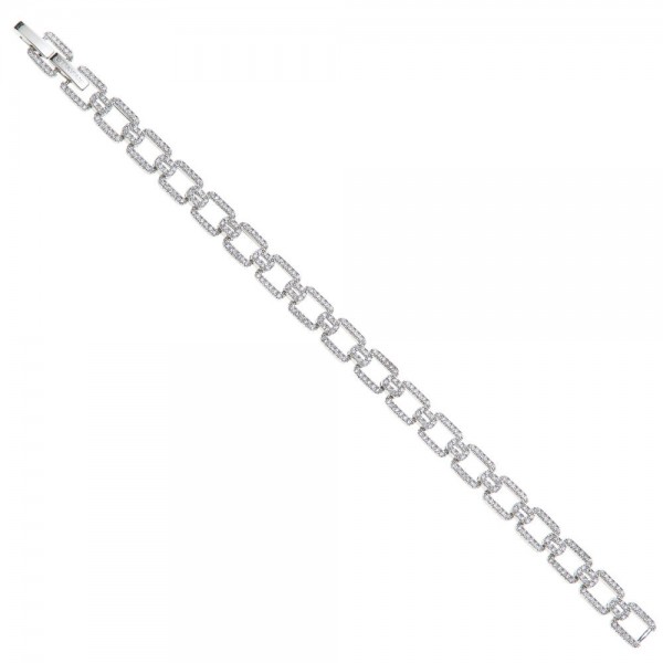 bracciale donna in acciaio con zriconi bianchi ottaviani 501123B