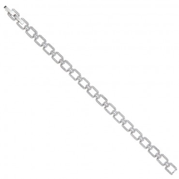 bracciale donna in acciaio con zriconi bianchi ottaviani 501123B