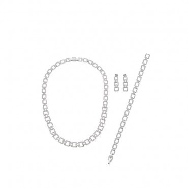 collana bracciale e orecchini donna in acciaio e zirconi ottaviani 501123