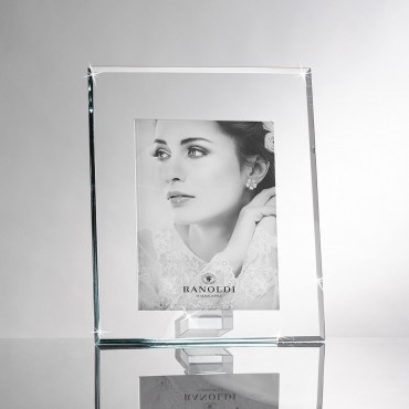 Cornice Ranoldi C6120 in cristallo 20x25 verticale con profilo sottile 6mm.