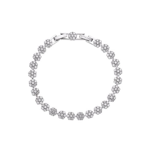 bracciale donna Ottaviani 500968B con zirconi bianchi chiusura a scatto