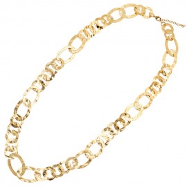 collana donna catena larga metallo dorato Ottaviani moderna