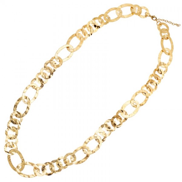 collana donna catena larga metallo dorato Ottaviani moderna