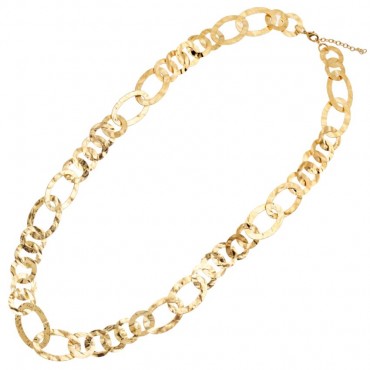 collana donna catena larga metallo dorato Ottaviani moderna