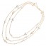 Collana Ottaviani 501174C dorata da donna con 3 fili, perle e zirconi bianchi