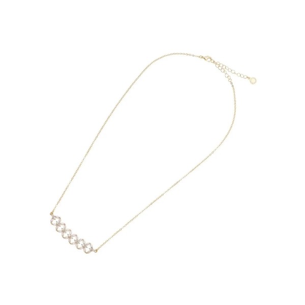 Collana Ottaviani 501237C girocollo dorata con zirconi bianchi