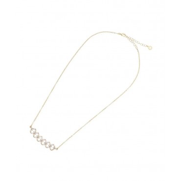 Collana Ottaviani 501237C girocollo dorata con zirconi bianchi